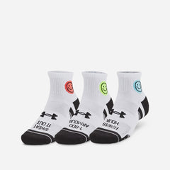 Under Armour Performance Tech Quarter (3 Pack) Socks - White