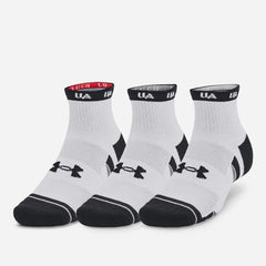 Unisex Under Armour Performance Tech Novelty 3-Pack Mid Socks - White