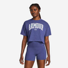 Women's Under Armour Heatwear Scripted T-Shirt - Purple