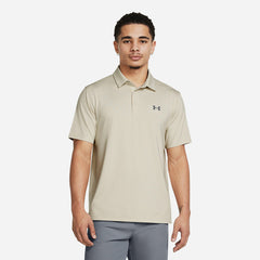 Men's Under Armour Playoff 3.0 Coral Jacquard Polo Shirt - Beige