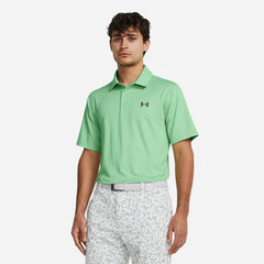 Men's Under Armour Playoff 3.0 Coral Jacquard Polo Shirt - Green