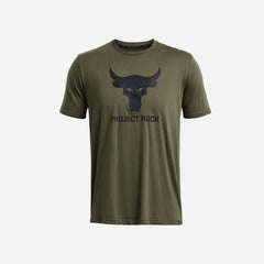 Men's Under Armour Project Rock Payoff Graphic Short Sleeve T-Shirt - Army Green