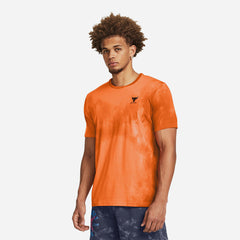 Men's Under Armour Project Rock Payoff Printed Graphic T-Shirt - Orange