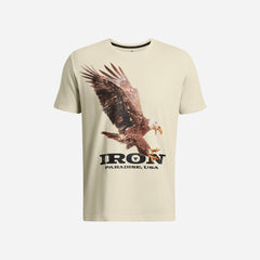 Men's Under Armour Project Rock Eagle Graphic Sleeve T-Shirt - Beige