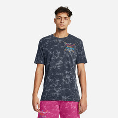 Men's Under Armour Project Rock Tc Aop Graphic T-Shirt - Gray