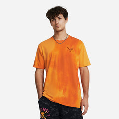 Men's Under Armour Project Rock Sun Washed Graphic T-Shirt - Orange