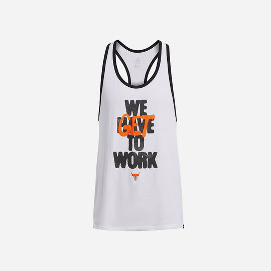Áo Ba Lỗ Nam Under Armour Project Rock Get To Work - Trắng
