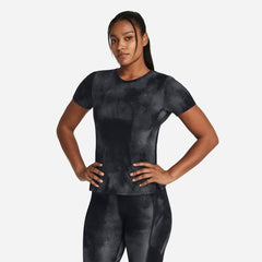 Women's Under Armour Laser Wash Short Sleeve T-Shirt - Black