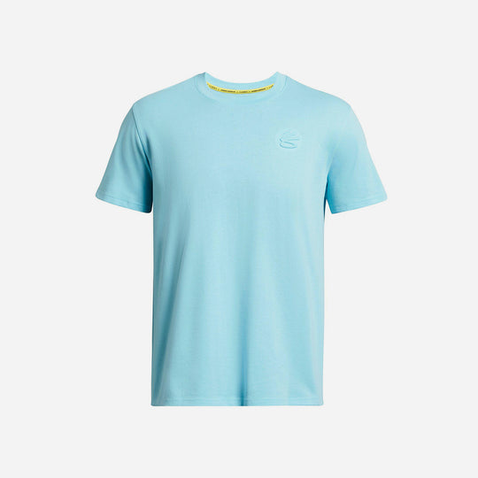 Men's Under Armour Curry Emboss Heatwear T-Shirt - Blue