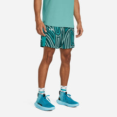 Quần Ngắn Nam Under Armour Baseline Printed - Xanh Dương