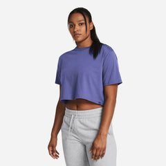 Women's Under Armour Campus Boxy Crop T-Shirt - Purple