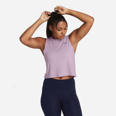 Women's Under Armour Rush Energy Crop Tank - Purple