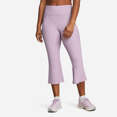 Women's Under Armour Meridian Rib Crop Flare Pants - Purple