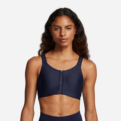 Áo Bra Thể Thao Nữ Under Armour Infinity Zip 2 - Xanh Navy