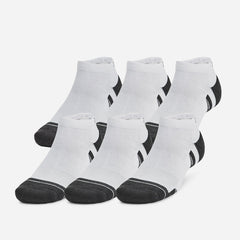 Under Armour Performance Tech 6 Pack Low Cut Socks - White