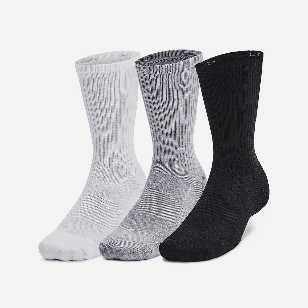 Vớ Thể Thao Under Armour Training Cotton 3-Pack Crew - Supersports Vietnam