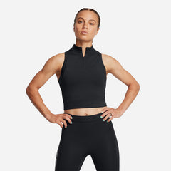 Women's Under Armour Run Anywhere Crop Tank - Black