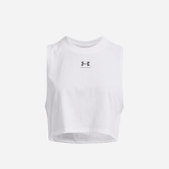 Áo Ba Lỗ Nữ Under Armour Cropped Logo - Trắng