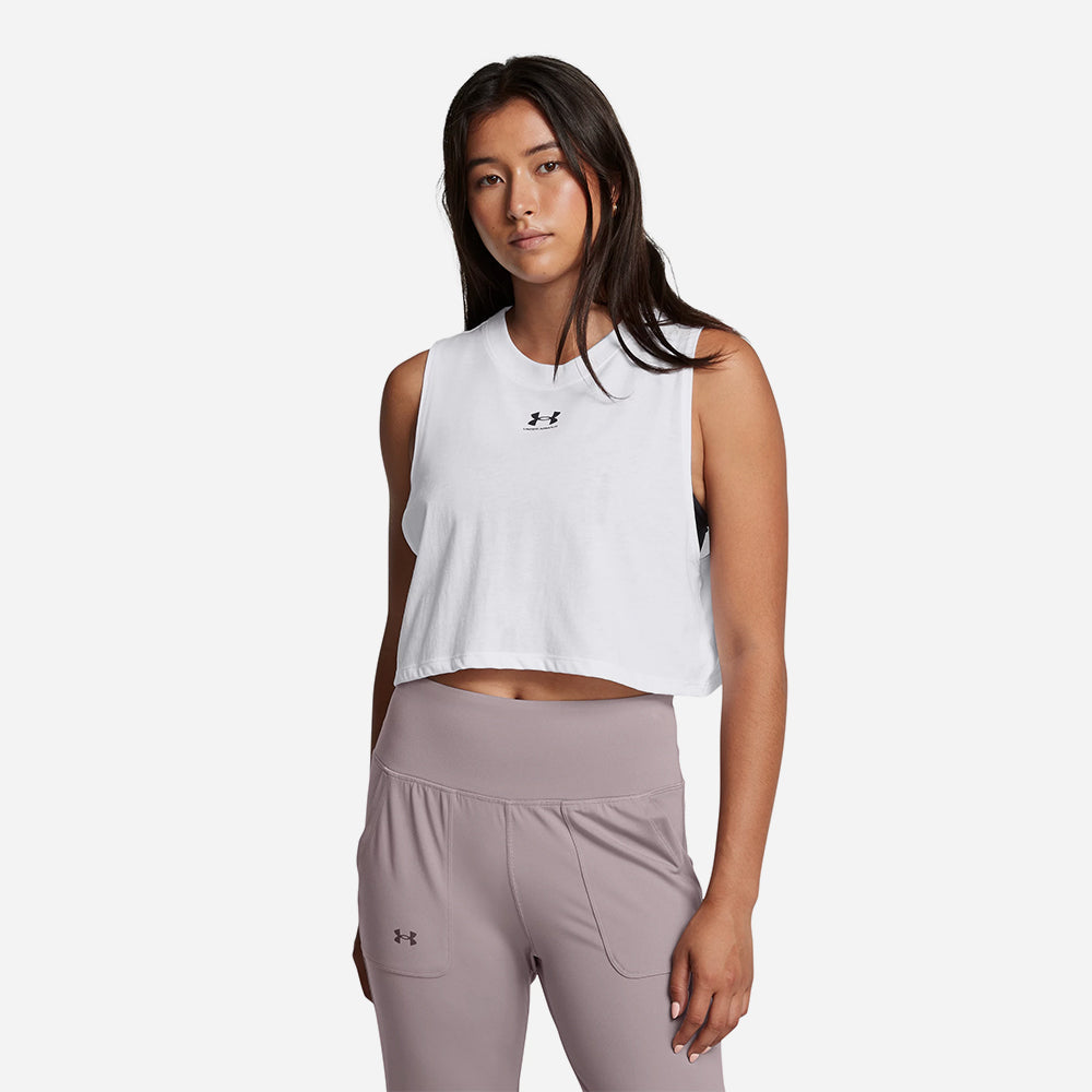 Áo Ba Lỗ Nữ Under Armour Cropped Logo - Supersports Vietnam