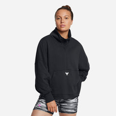 Women's Under Armour Half Zip Pullover Hoodie - Black