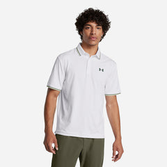 Men's Under Armour 3 Rib Polo Shirt - White