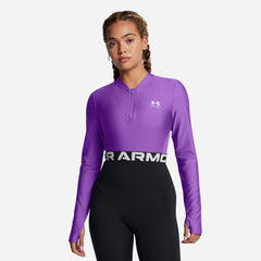 Áo Thun Tay Dài Nữ Under Armour Heatgear Rib 1/4 Zip - Supersports Vietnam
