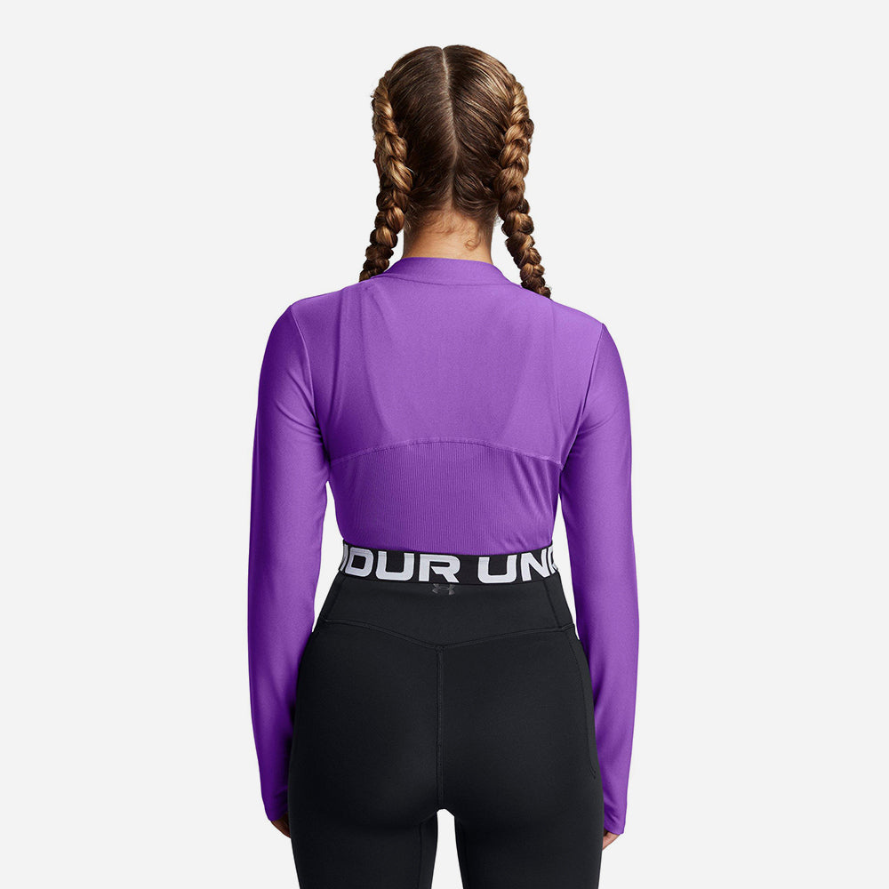 Áo Thun Tay Dài Nữ Under Armour Heatgear Rib 1/4 Zip - Supersports Vietnam