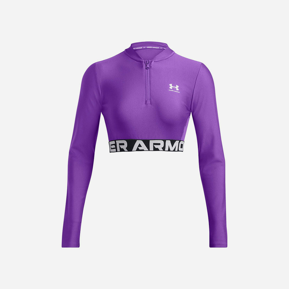 Áo Thun Tay Dài Nữ Under Armour Heatgear Rib 1/4 Zip - Supersports Vietnam