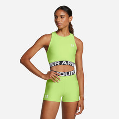 Women's Under Armour Heatgear Rib Tank - Green