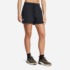 Women's Under Armour Project Rock Terry Shorts - Black