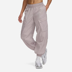 Women's Under Armour Unstoppable Woven Sheen Cargo Pants - Pink