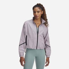 Women's Under Armour Unstoppable Woven Sheen Jacket - Purple