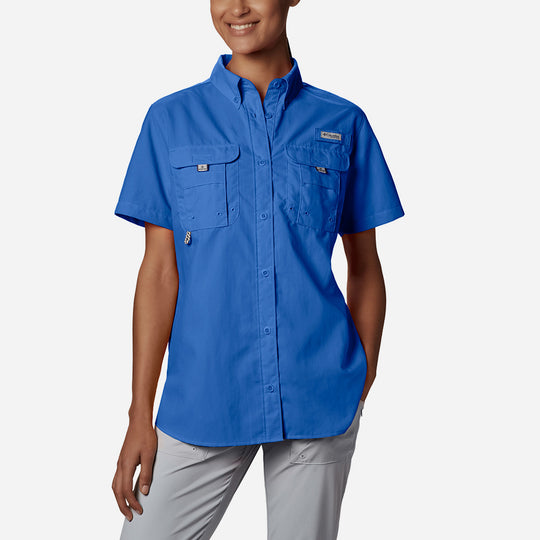 Women's Columbia Womens Bahama™ Short Sleeve Shirt - Blue