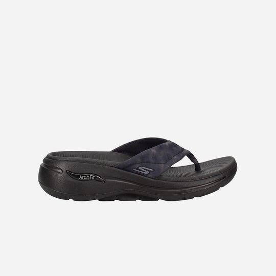 Women's Skechers Go Walk Arch Fit Flip-Flops - Black