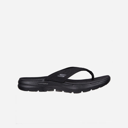 Women's Skechers Go Walk 6 Flip-Flops - Black