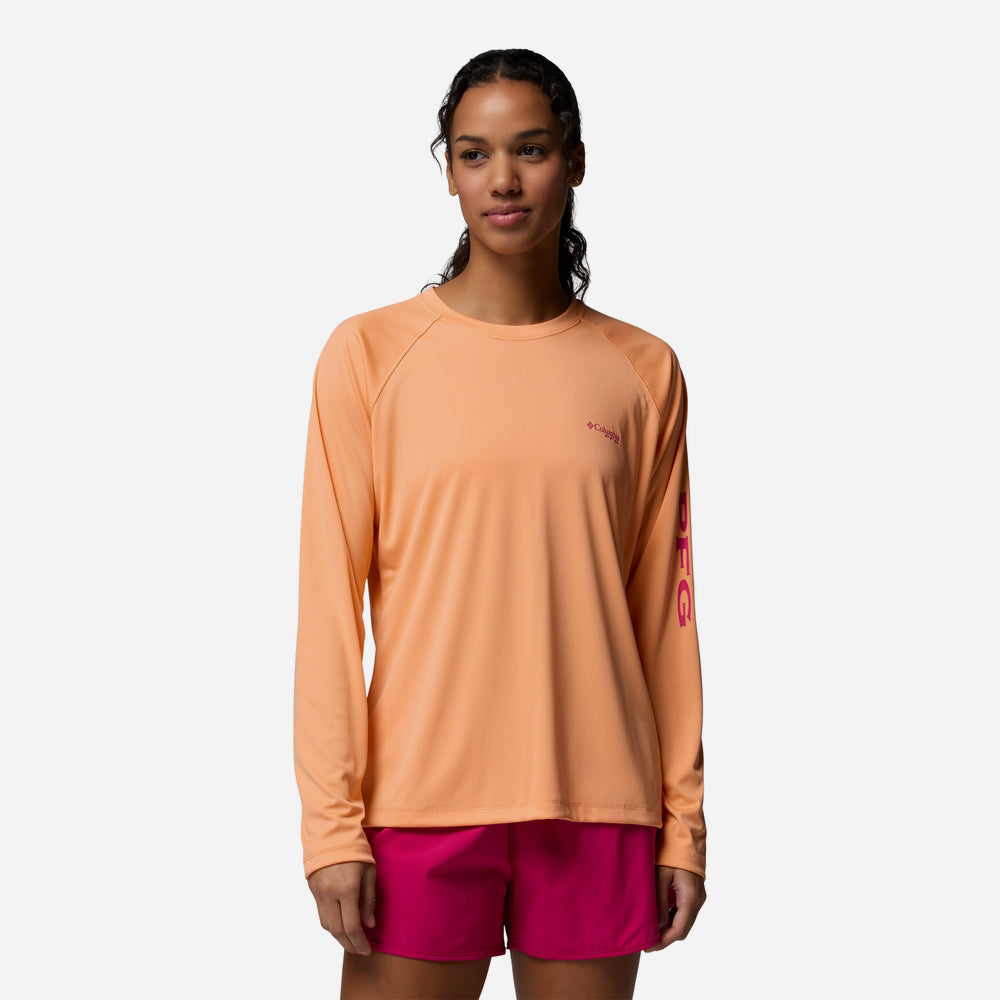 Áo Thun Nữ Columbia Tidal Tee™ Ii Long Sleeve - Cam - Supersports Vietnam