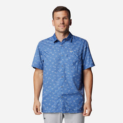 Men's Columbia Super Slack Tide™ Camp Short Sleeve Shirt - Blue