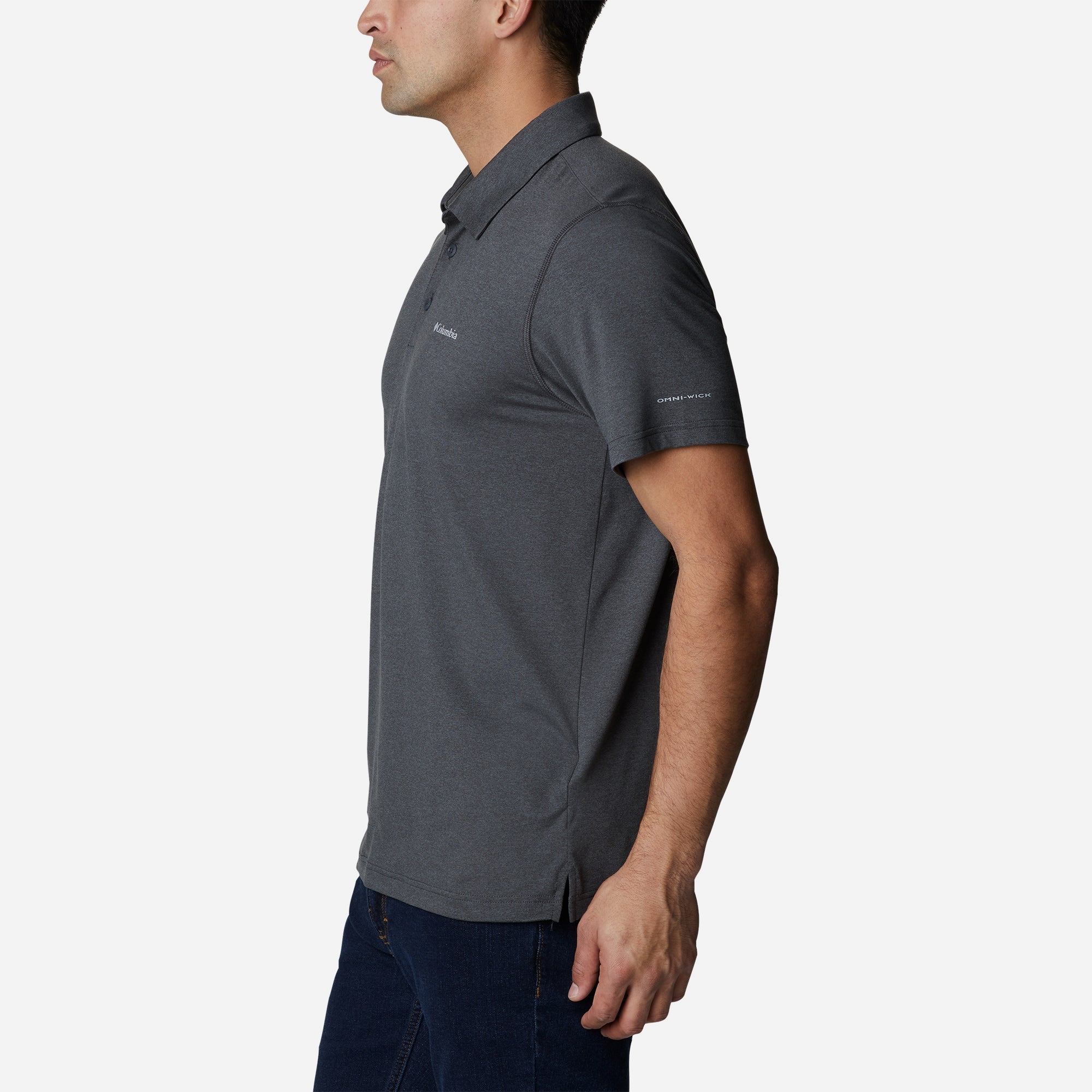Áo Polo Ngắn Tay Chống Nắng Nam Columbia Tech Trail™ - Xám - Supersports Vietnam