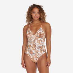 Women's O'Neill Saltwater Jaida Crochet One Piece Swimsuit - Multicolor