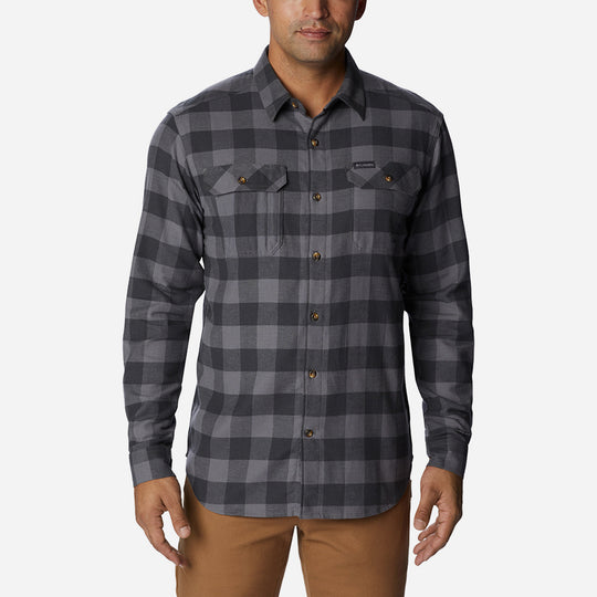 Men's Columbia Flare Gun™ Stretch Flannel Long Sleeve Shirt - Gray