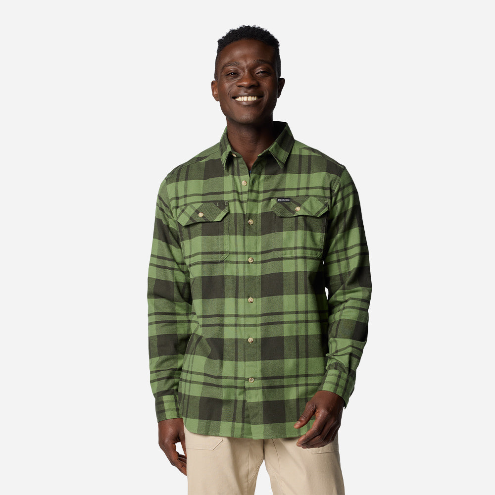 Men's Columbia Flare Gun™ Stretch Flannel Long Sleeve Shirt - Green