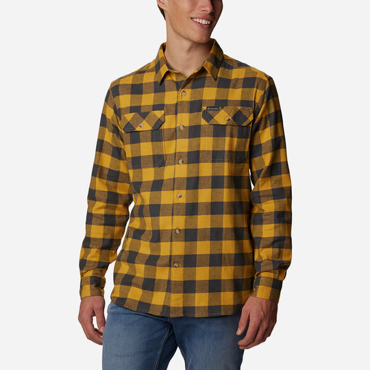 Men's Columbia Flare Gun™ Stretch Flannel Long Sleeve Shirt - Yellow
