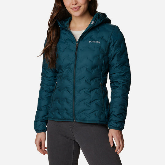 Women's Columbia Delta Ridge™ Down Hooded Puffer Jacket - Blue