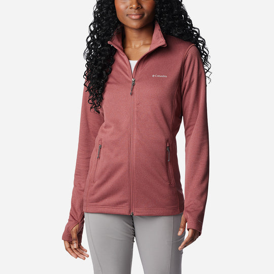 Women's Columbia W Park View™ Grid Fleece Full Zip Jacket - Pink
