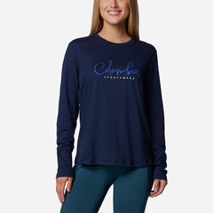 Women's Columbia Columbia Trek™ Relaxed Long Sleeve Tee - Navy