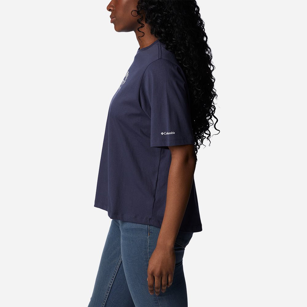 Áo Thun Ngắn Tay Nữ Columbia North Cascades™ Relaxed - Xanh Navy - Supersports Vietnam