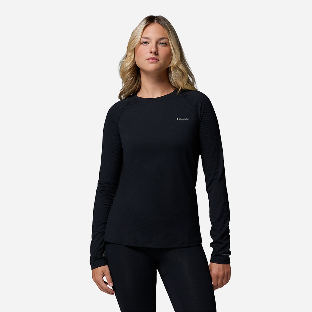 Áo Thun Nữ Columbia Omni-Heat Infinity™ Knit Long Sleeve Baselayer Crew - Đen - Supersports Vietnam
