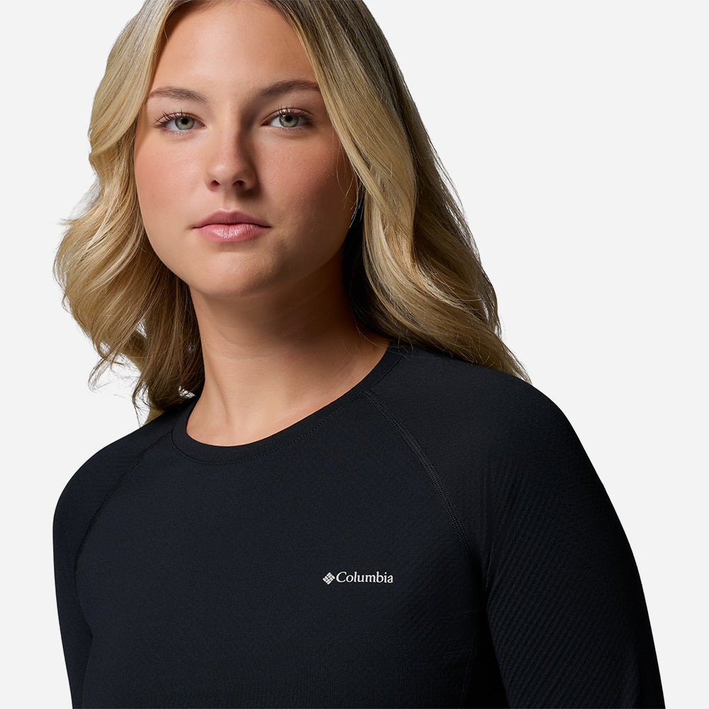 Áo Thun Nữ Columbia Omni-Heat Infinity™ Knit Long Sleeve Baselayer Crew - Đen - Supersports Vietnam