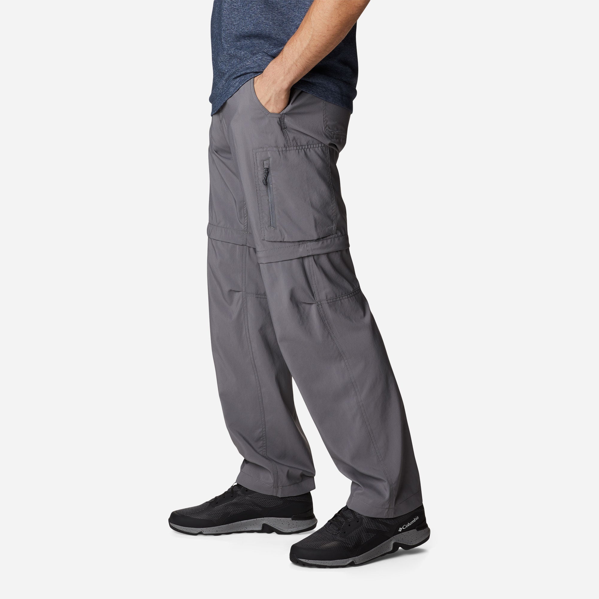 Quần Dài Thể Thao Chống Nắng Nam Columbia Silver Ridge™ Utility Convertible - Xám - Supersports Vietnam