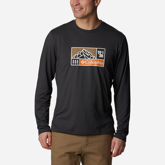 Men's Columbia Tech Trail™ Graphic Long Sleeve T-Shirt - Black